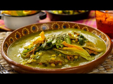 Enchiladas de flor de calabaza