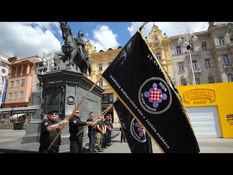 Pjesmom Za dom spremni, zastavama i minutom šutnje HOS obilježio 30. godišnjicu osnutka