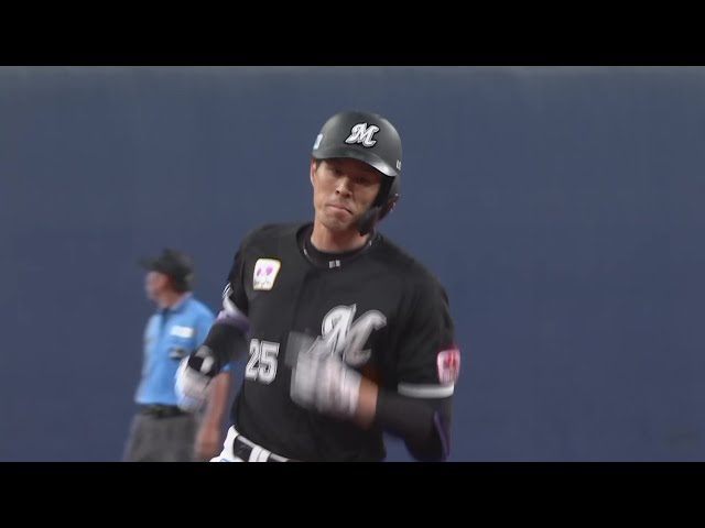 【1回表】先頭打者弾!! マリーンズ・岡大海 好相性の相手からの一発で幸先よく先制!! 2024年8月4日 オリックス・バファローズ 対 千葉ロッテマリーンズ