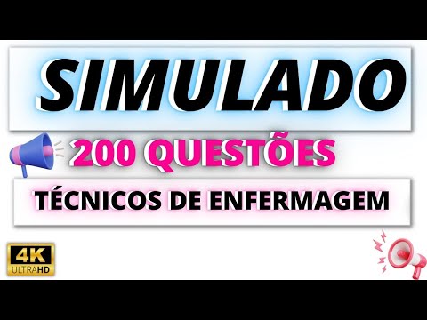 🟠 200 questões comentadas  Simuladão da enfermagem | Simulado de questões p/ técnicos de enfermagem