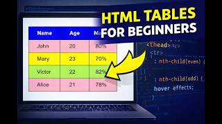 HTML Table Tutorial for Beginners (With Hover & Zebra Effect)