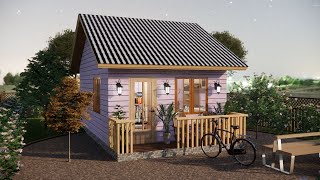 Tiny Small House Design 13 x 16' Ft