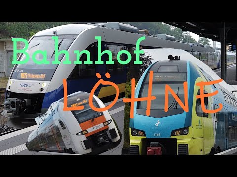 🚇 Bahnhof Löhne | Zug Dokumentation mit Westfalenbahn, NordWestbahn, Nationalexpress, Eurobahn [4K]