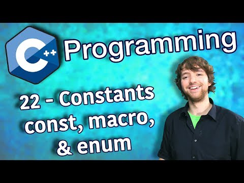 C Programming Tutorial 22 Constants const macro and enum