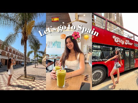 Summer in Spain ☀️🌺 | Pineda de Mar + Barcelona Travel Vlog🌴✨
