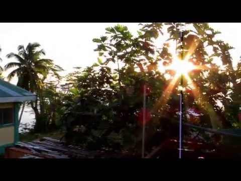 Singing Outside Niue Backpackers at Sunset, Alofi, Niue. (8 July 2011)