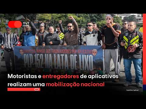 Motoristas e entregadores de aplicativosrealizam uma mobilização nacional