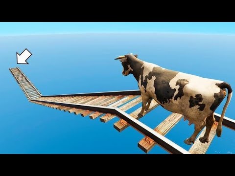 Crazy Cow Parkour - IMPOSSIBLE PARKOUR GTA | Vaca Parkour