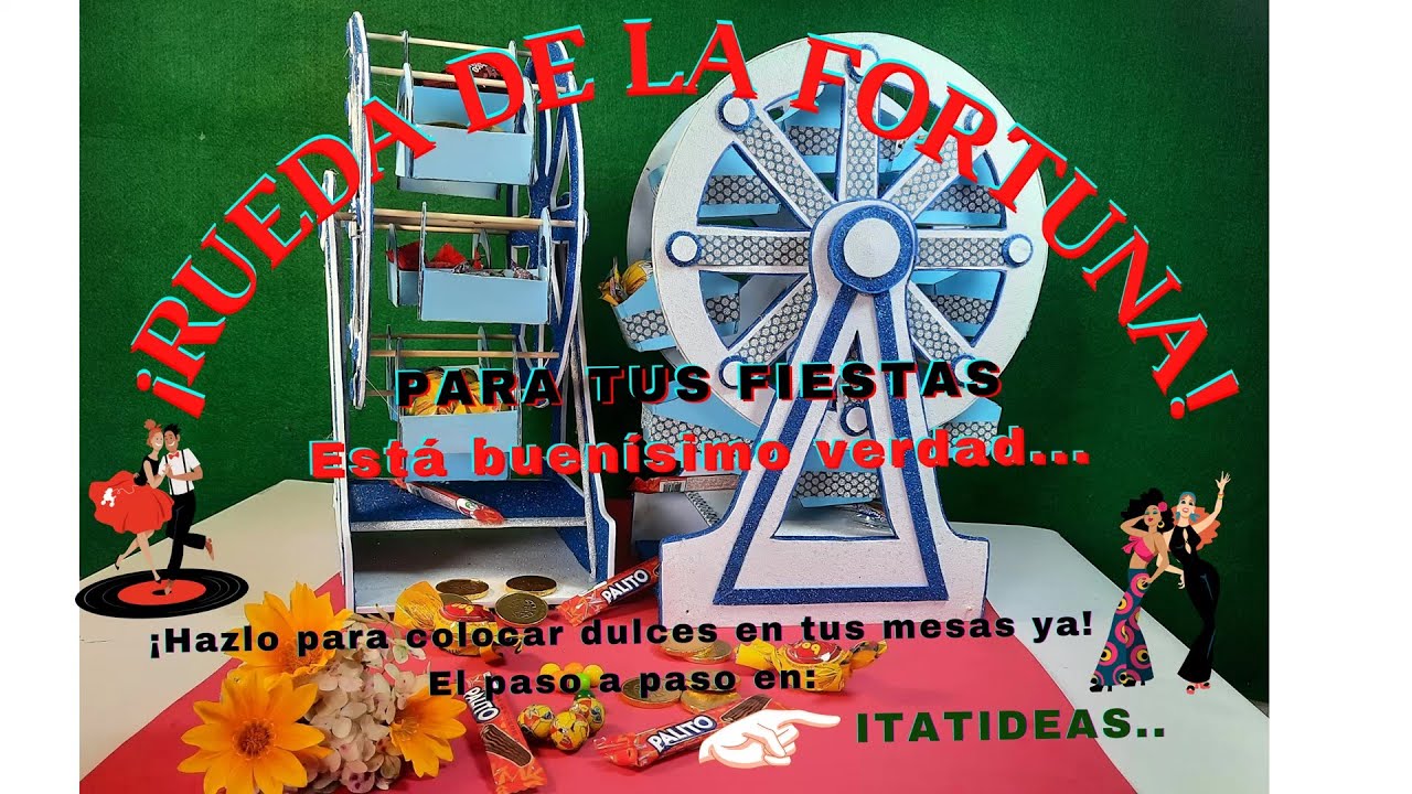👉👉 Rueda de la fortuna de Dulces para fiestas SUPER DIVERTIDO..
