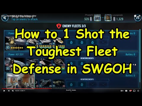 The Toughest Fleet Defense in SWGOH - 1 Shots All Around