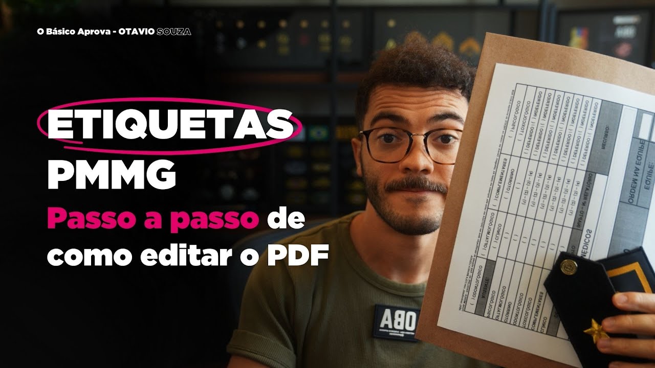 Como editar as etiquetas PDF do concurso médico da PMMG | Método OBA | PMMG