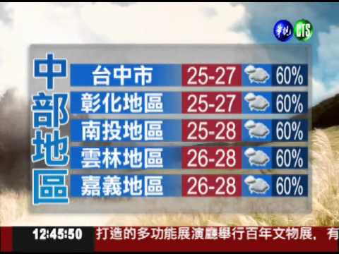 十月十五日華視午間氣象