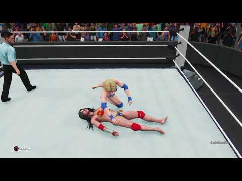 WWE 2K18 Power Girl Rack Attack 2.0 On Wonder Woman - Match Highlight