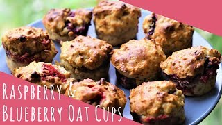 Easy Raspberry & Blueberry Oat Cups | SNACK IDEAS | Baby Led Weaning