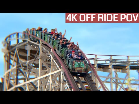 Off-ride footage of a Dragon Coaster train