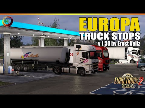 ETS2 MODS - Europa Truck Stops v1.50 by Ernst Veliz [ETS2 1.37]