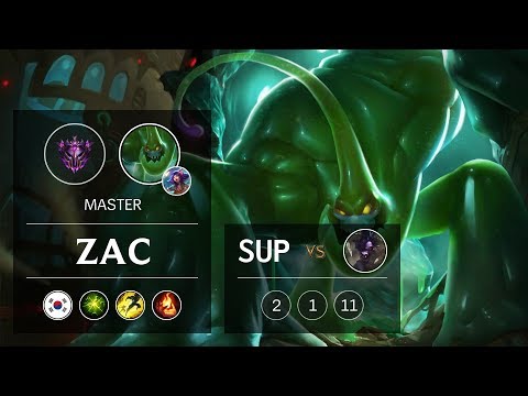 Zac Support vs Alistar - KR Master Patch 9.5