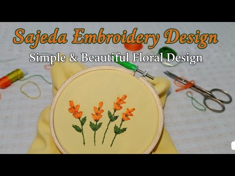 Simple & beautiful floral embroidery design 