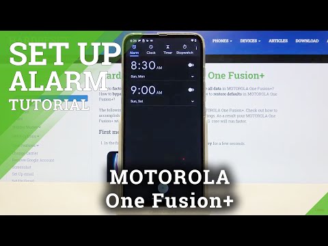 How to Adjust Clock Alarms in Motorola One Fusion+ - Enter Alarm Clock Settings