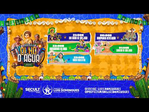 🎥 AO VIVO | 10ª Noite do Arraial Olho d'Água 2026 em Luis Domingues | PARTE 02