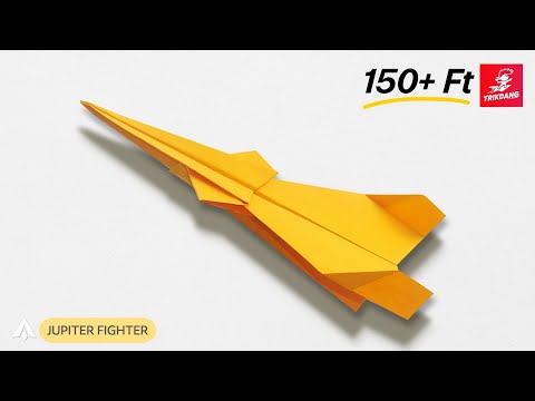BEST PAPER AIRPLANE - How to make a paper airplane that flies 150+ Feet | Super Jupiter [Original]