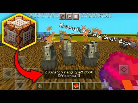 How to get an Evocation Fang Spell Book in Minecraft using Command Block