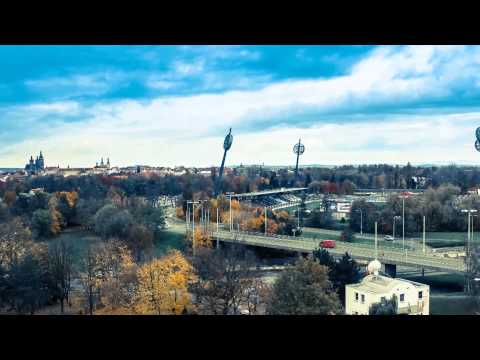 FAST MOTION - Hradec Králové city time-lapse video