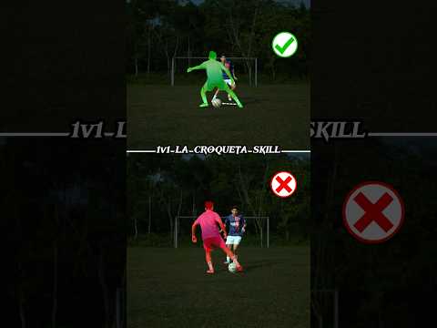 How to do 1v1 LA CROQUETA SKILL ⚽️.#football #footballskills #soccer #1v1 #shorts