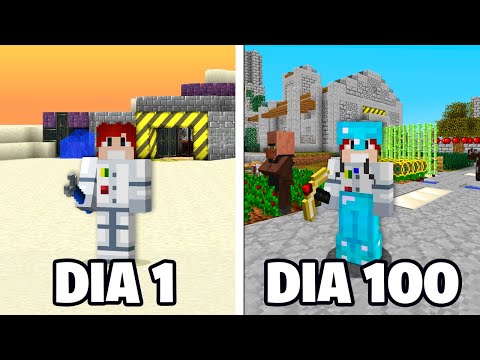 SOBREVIVI 100 DIAS EM UM PLANETA DESERTO NO MINECRAFT - CRASH LANDING O FILME
