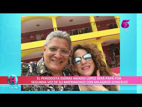 A sus 59 años, Esdras Amado López espera su segundo hijo con Milagros González