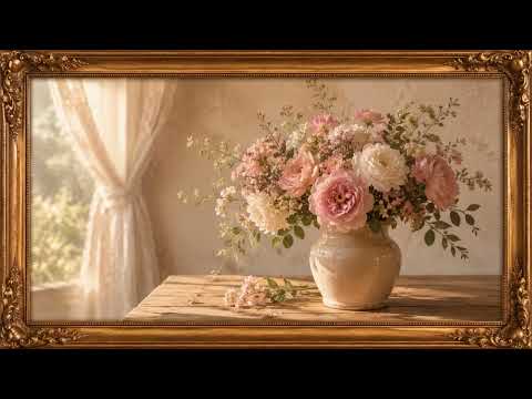 Frame flowers vases painted | wallpaper 