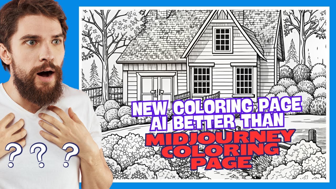 Create your COLORING PAGE in MINUTES with 2 CLICKS - with New Free AI BETTER than MIDJOURNEY #kdp