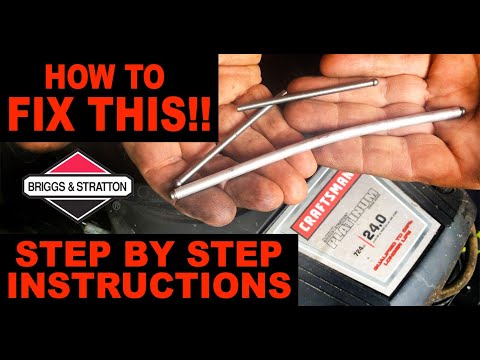 How to fix bent pushrods in a riding lawn mower: Briggs and Stratton twin 24hp engine