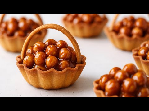 Hazelnut Caramel Tartlets: Shortcrust Shells with Frangipane & Salted Caramel Nuts