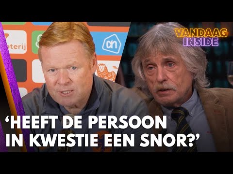 Noa Vahle vraagt Ronald Koeman naar Heitinga-criticaster: 'Heeft de persoon in kwestie een snor?