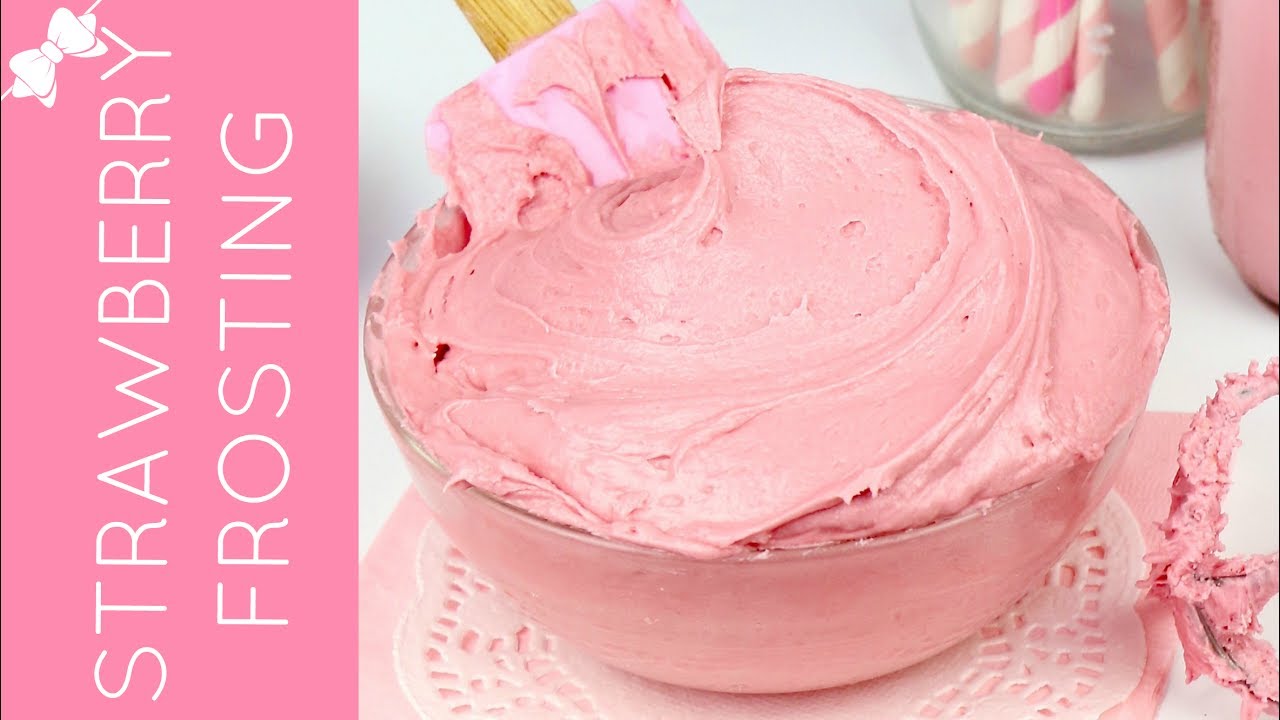How To Make ALL-NATURAL Strawberry Buttercream Frosting // Lindsay Ann Bakes