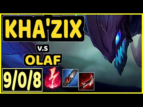 JANKOS (KHA'ZIX) vs OLAF - 9/0/8 KDA JUNGLE GAMEPLAY - EUW Ranked GRANDMASTER