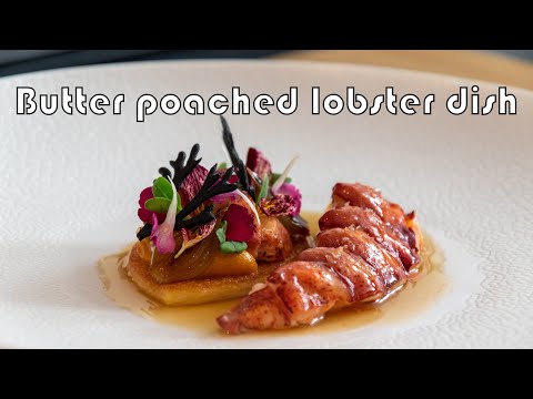 Butter poached lobster dish
