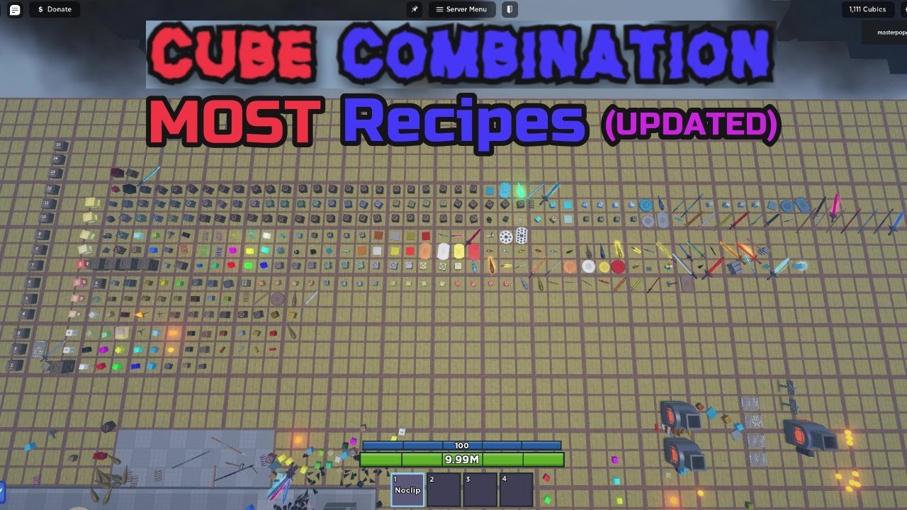 Cube Combination: Most Currently Obtainable Items (UPDATED)