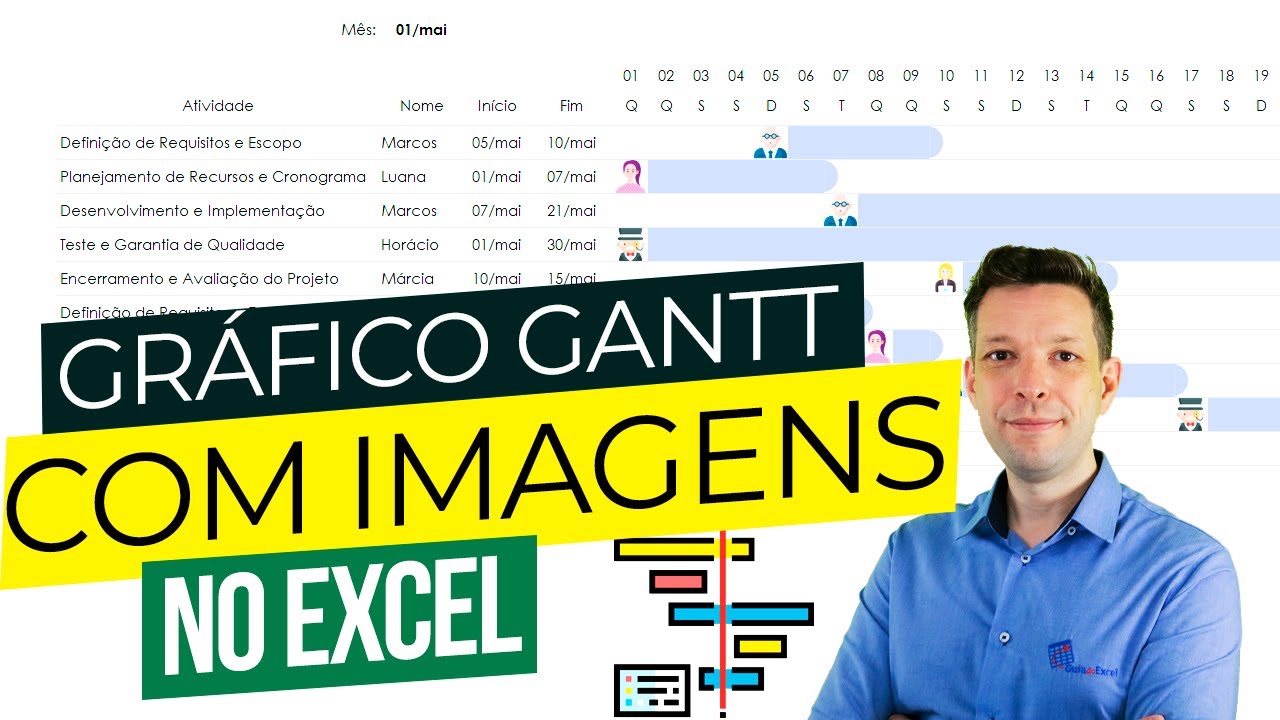 [Excel] Gráfico de Gantt com Imagem