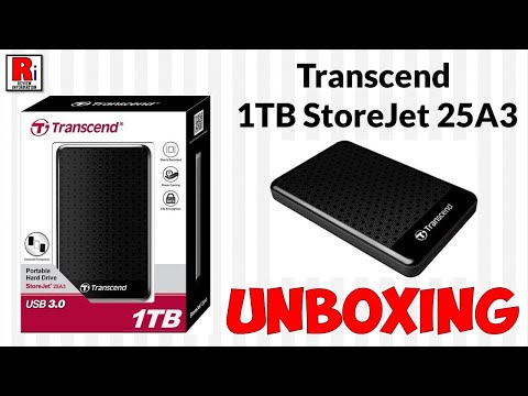 Transcend 1tb Storejet A3 Portable Hard Drive Unboxing