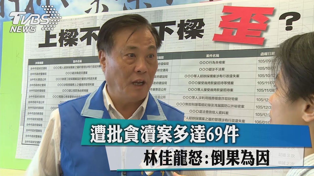 遭批貪瀆案多達69件 林佳龍怒:倒果為因