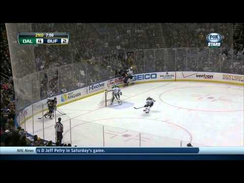 Steve Ott snapshot goal 4-2 Dallas Stars vs Buffalo Sabres 10/28/13 NHL Hockey.