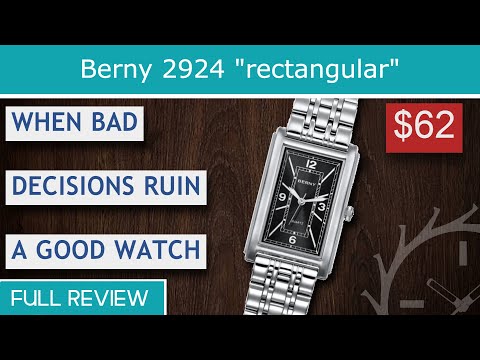 Berny 2924 rectangular dress watch review