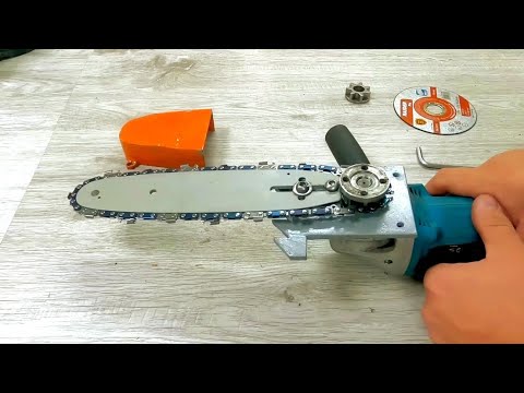 DIY Amazing Angle Grinder Chainsaw Attachment for Workshop