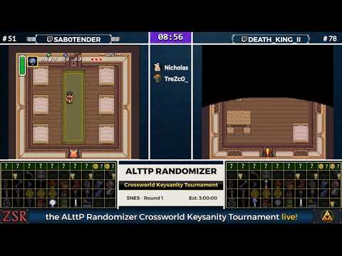 ALttPR Crossworld Keysanity Tournament: Round 1 - Sab0tender vs. Death_King_II
