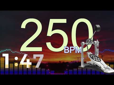 250BPM　BassDrum kick①　5minutes Drums Metronome
