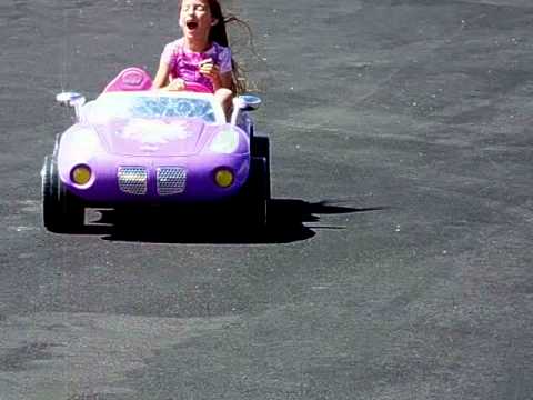 Thumbnail for Second day out with Violet's little pink princess electric car. by Princess (car)