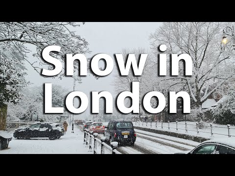 SNOW IN LONDON HAMPSTEAD HEATH 2021! Lovely Morning Walk. EXCITING & UNEXPECTED surprise!