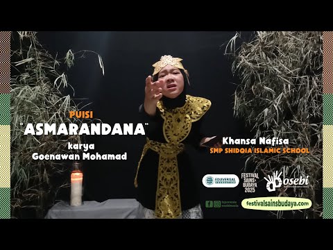 OSEBI 2025 Khansa Nafisa SHIDQIA ISLAMIC SCHOOL penampilan Puisi Asmarandana karya Goenawan Mohamad